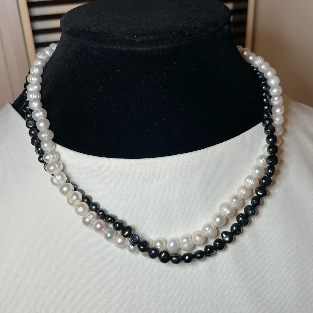 Genuine Freshwater White Pearl Necklace